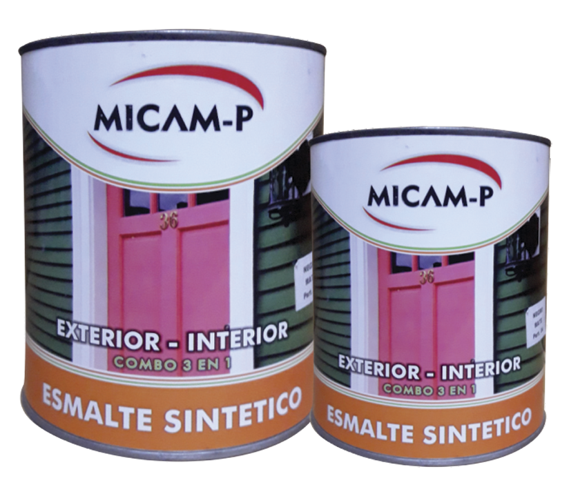 Esmalte sintético 3 en 1 color Bermellón Interior y Exterior - Pinturas Micam-P