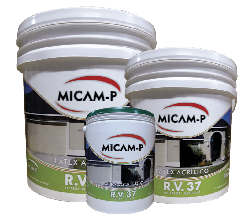 Látex acrílico Interior - Exterior R.V.37 x 4lt - Pinturas Micam-P