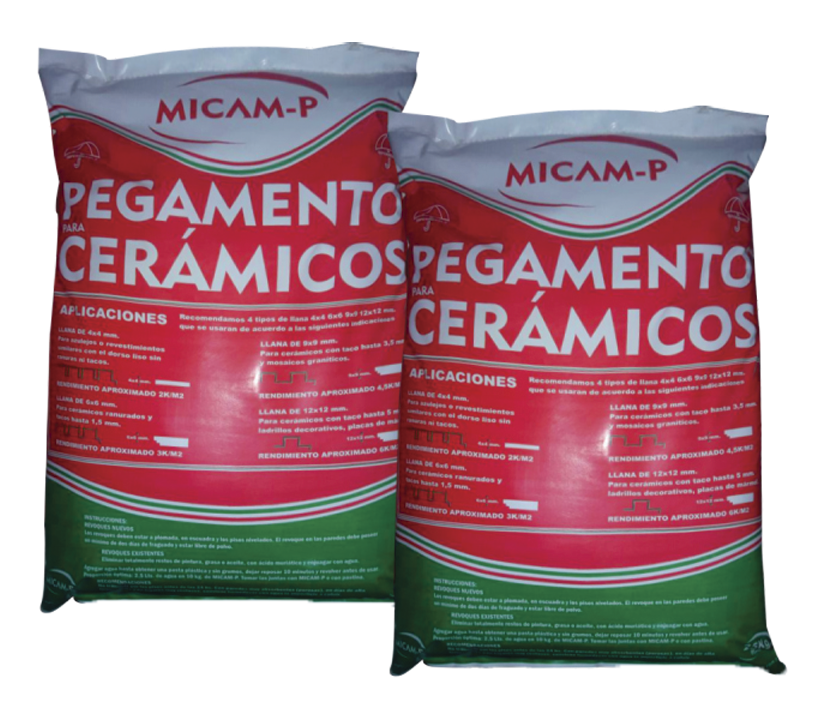 Pegamento para cerámico b.p. x 25 kg - Pinturas Micam-P